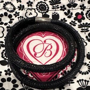 Brighton  Black leather Woodstock Bracelet